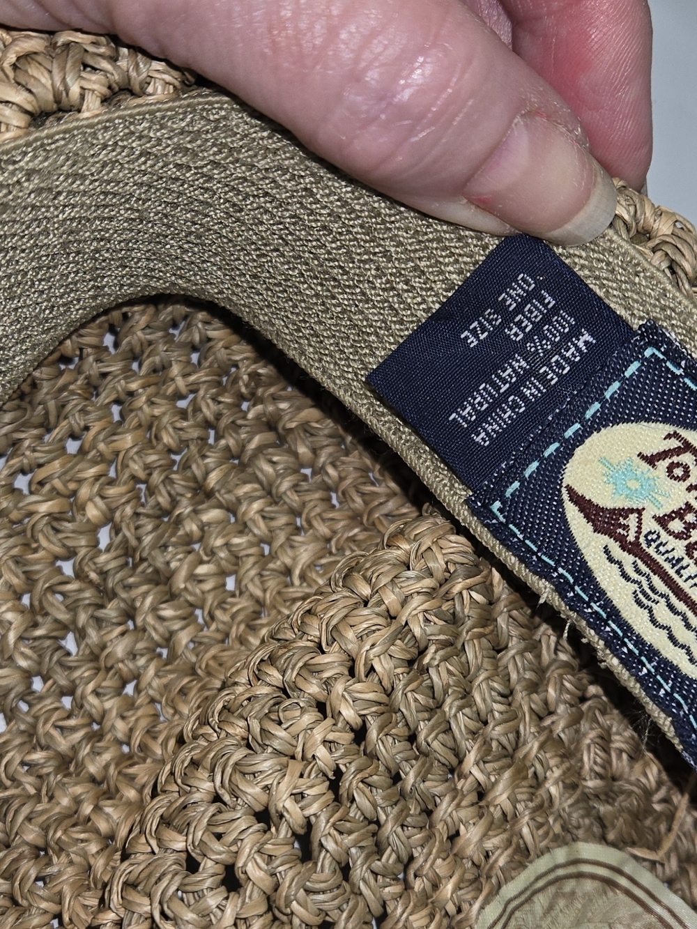 Tommy Bahama Natural Tan Woven Sun Hat with Knot Trim - Picture 6 of 10
